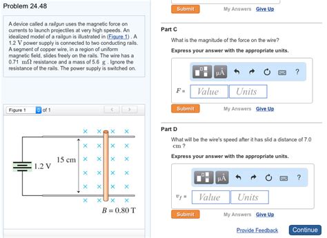 Solved A Device Called A Railgun Uses The Magnetic Force On Chegg