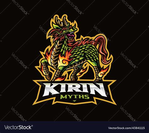 Kirin mascot logo design Royalty Free Vector Image