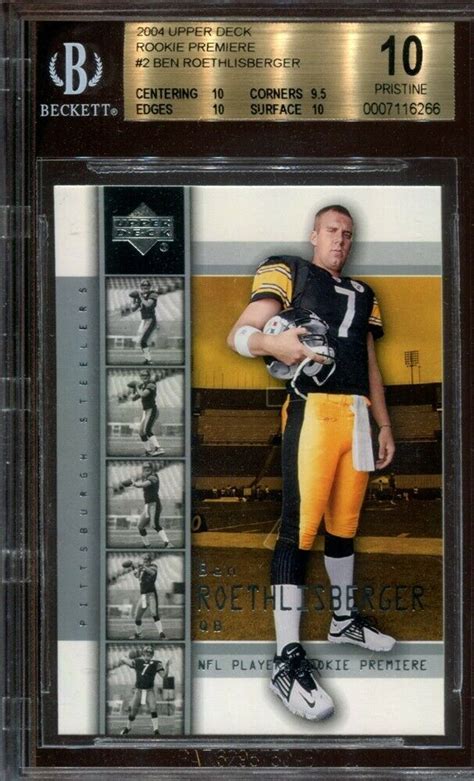 Ben Roethlisberger Ud Upper Deck Rookie Premiere Bgs