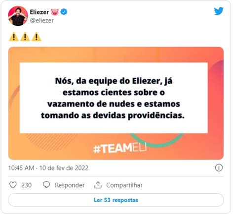 Suposta nude de Eliezer do BBB22 vaza equipe tomará providências