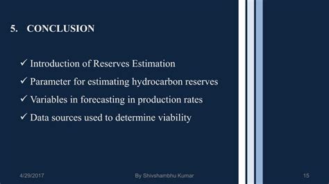 Reserves Estimation Volumetric Method Ppt