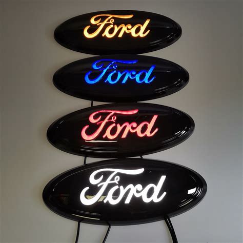 9 Inch Led Ford Emblem Dynamic Static Lights Off Road Autoparts