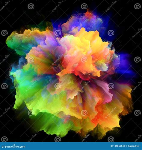 Emergence Of Color Splash Explosion Stock Illustration Illustration