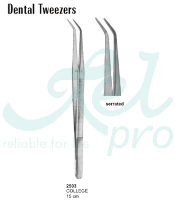 College Tweezer Serrated Fig Relpro