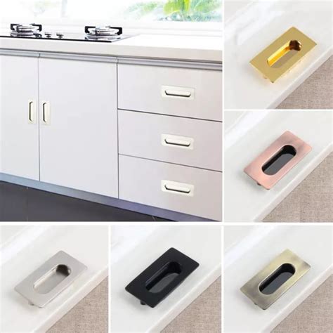 Flush Recessed Finger Pulls Sliding Door Handles Square Cabinet Pull Knobs Eur 583 Picclick It