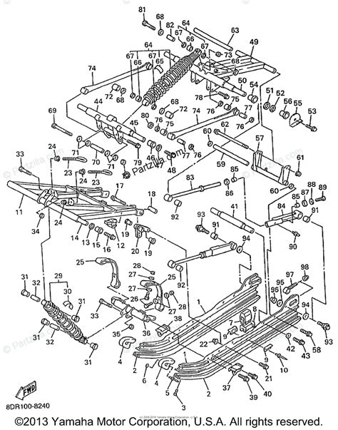 Yamaha Snowmobile 1998 Oem Parts Diagram For Track Suspension 2