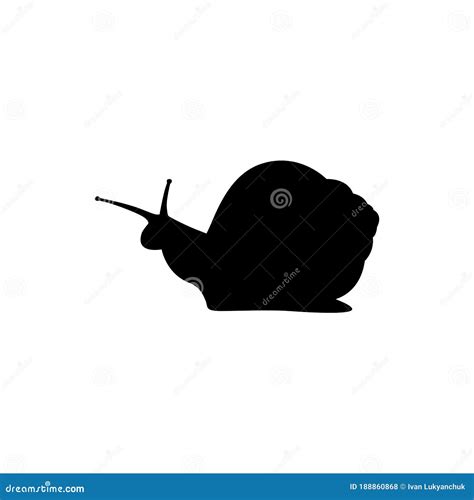 Snail Silhouette Abstract Snail On White Background Stock Vector