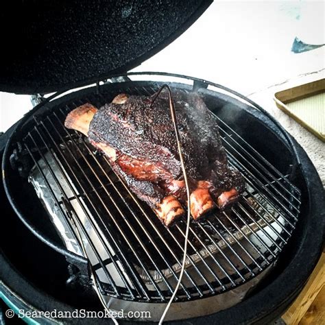 Smoked Beef Ribs On The Big Green Egg Seared And Smoked