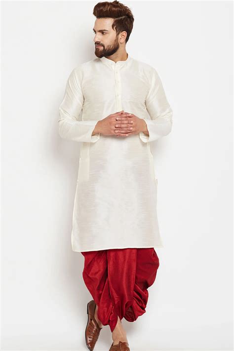 Solid Color Dupion Silk Kurta Set In Grey Ucchal Fashion