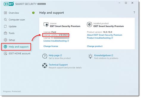 KB569 Windows ESET home 製品15 x 16 xのライセンス有効期限を確認する