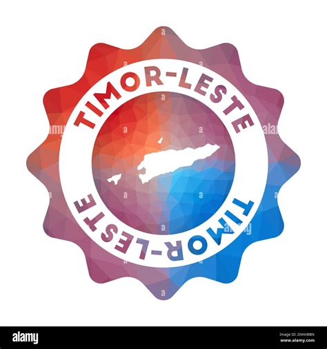 Logo Timor Leste Low Poly Logo De Voyage Dégradé Coloré Du Pays Dans