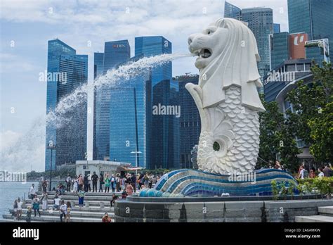 merlion lion statue  res stock photography  images alamy