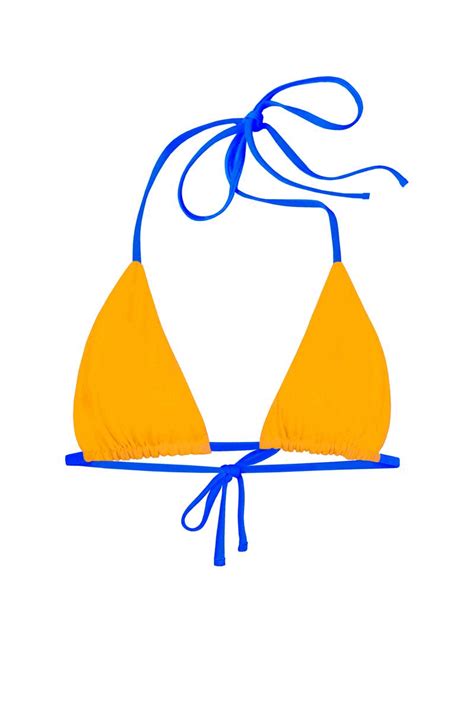 Oceanspoken Sustainable Bikini Top Beach Style 2 In 1 Reversable Swimwear In Sunrise Colors