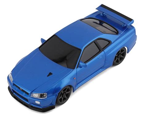 Kyosho MA 020 AWD Mini Z ReadySet W Skyline GT R R34 Metallic Blue