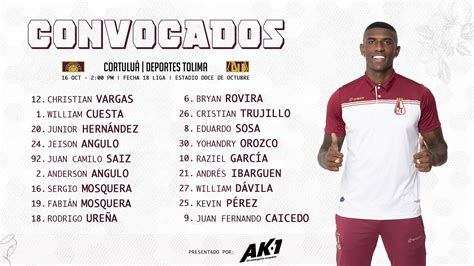 Club Deportes Tolima Sa ⭐️⭐️⭐️ On Twitter Convocadosdt 📋 Lista De