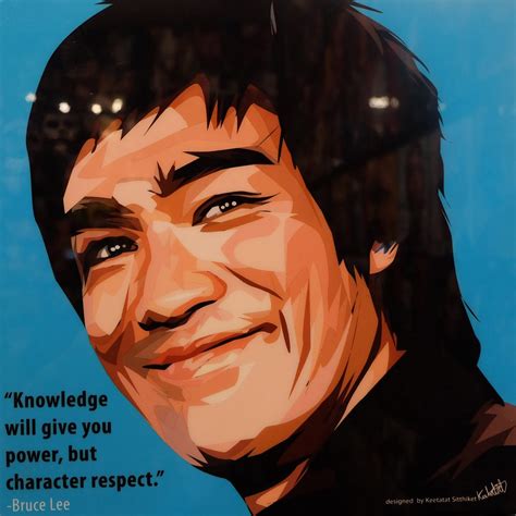 Bruce Lee Pop Art Poster Knowledge Will Give You