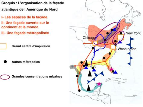 PPT Croquis Lorganisation de la façade atlantique de lAmérique du