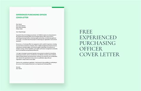 Experienced Purchasing Officer Cover Letter In Word Google Docs