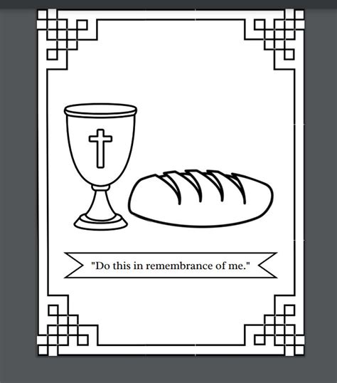 Communion Template Comunion Caliz Primera Coloring Banner Dibujos Holy