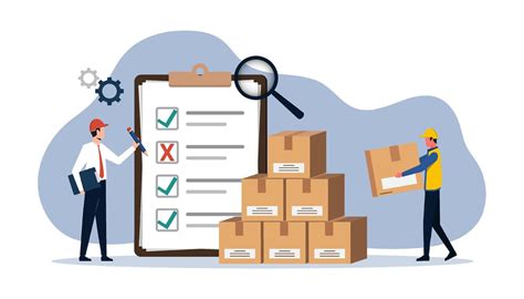 Inventory control system concept, professional manager and worker are ...