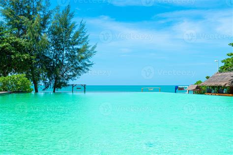 Belle Piscine Avec Cocotier Et Fond De Mer Photo De Stock Chez