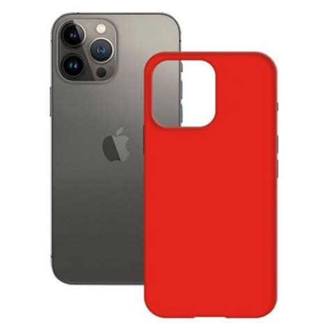 Ksix Funda Semirrígida Antideslizante para iPhone 14 Pro Roja