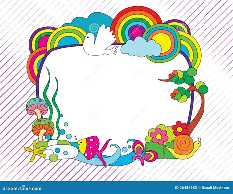 Colorful Doodle Frame Stock Vector Illustration Of Nature 26485683