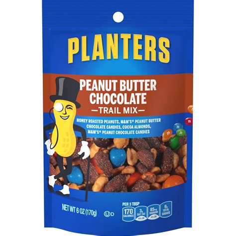 Planters Peanut Butter Chocolate Trail Mix With Honey Peanuts Mandm