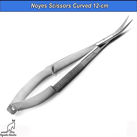 Micro Surgical Noyes Iris Scissor Curved Suture Tissue Sharp Trimming