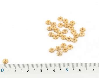 Mm K Gold Plated Laser Cut Beads Laser Cut Spacer Beads Solid