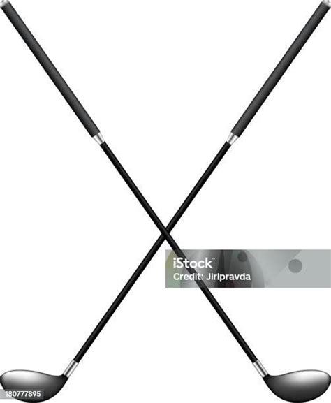 Two Crossed Golf Clubs Stock Illustration Download Image Now Golf