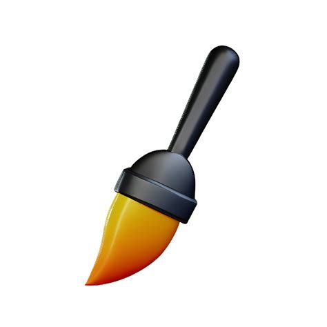 Paint Brush 3d Rendering Icon Illustration 28587995 Png