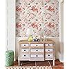 Haokhome Vintage Peel And Stick Peony Floral Wallpaper For Bedroom