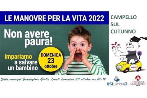 Una Manovra Per La Vita Giornata Di Formazione A Campello Sul