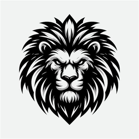 Premium Vector Lion Head Logo Icon Vector Silhouette Illustration