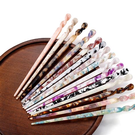 Chinese Style Hair Sticks Vintage Acetate Resin Chopstick Women