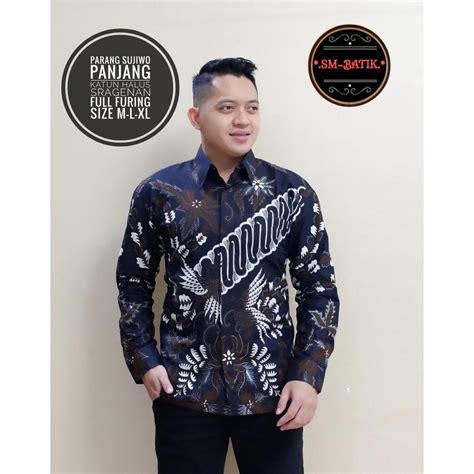 Jual Parang Sujiwo Sm Batiksoloamanah Kemeja Baju Batik Pria Solo