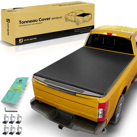 Yhtauto Soft Roll Up Truck Bed Tonneau Cover W Auto Locking Replacement For Chevy Colorado And Gmc