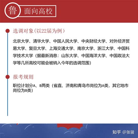 一图读懂山东专额定向选调（内附复习资料） 知乎