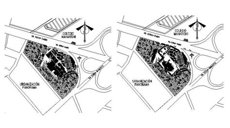 2d Cad Urban Area Development Plan Detailing In Autocad Cadbull