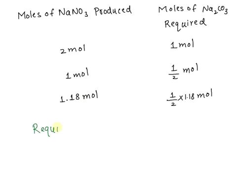 SOLVED Sodium Carbonate Reacts With Nitric Acid According To The