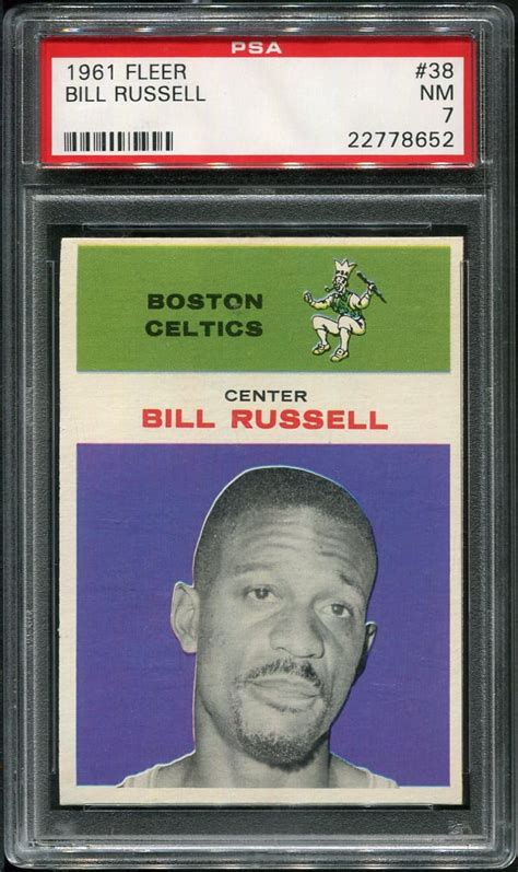 1961 Fleer 38 Bill Russell Psa 7 Hof 22778652 All Star Cards Inc