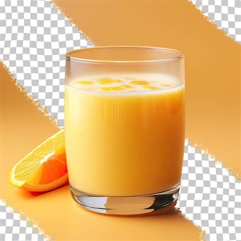 Premium Psd Orange Juice In Glass Against Transparent Background