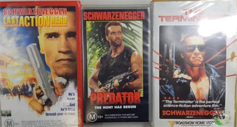 ARNOLD SCHWARZENEGER VHS TAPEs The Terminator Predator Last Action Hero