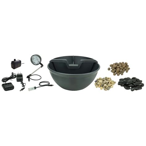 AquaGarden Tabletop Fountain Kit Gray Nuterro Aquatics