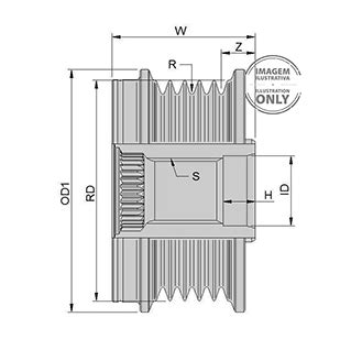 Polia Roda Livre Alternador Zen Toyota Hilux Land Cruiser