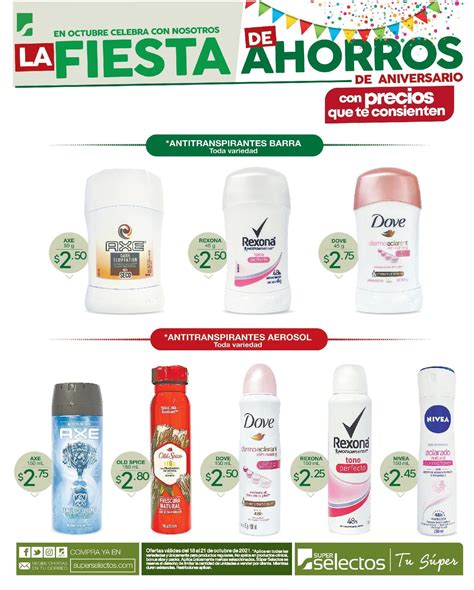 Oferta en Desodorantes con Súper Selectos 18 Octubre TuOfertaSV