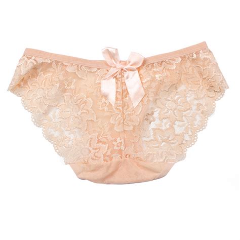 Sexy Women Ladies Lace Briefs Visible Panty Floral Bowknot Underwear