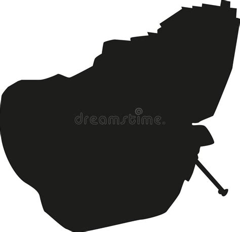 Pellworm map silhouette stock vector. Illustration of islands - 107175153