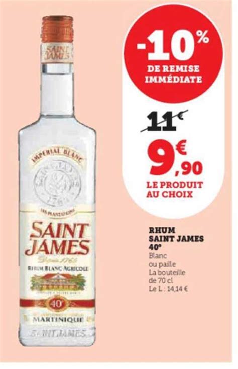 Promo Rhum Saint James 40 Chez Super U ICatalogue Fr